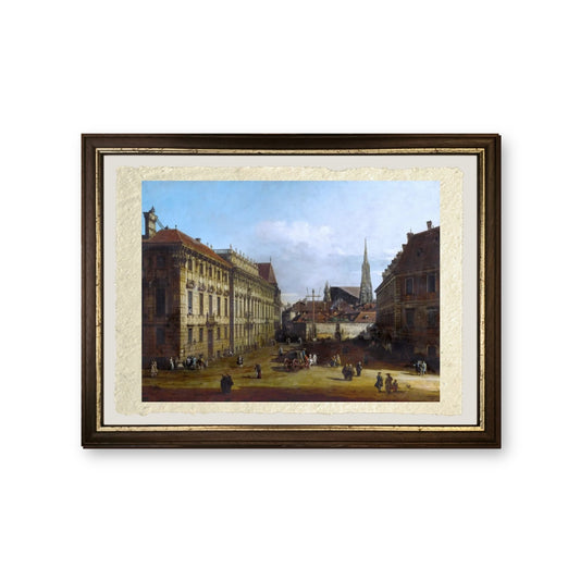 La Lobkowitzplatz di Vienna - Bernardo Bellotto - riproduzione incorniciata