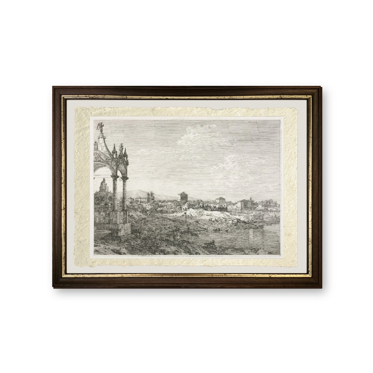Il Sepolcro di un vescovo - Giovanni Antonio Canal detto Canaletto - riproduzione incorniciata
