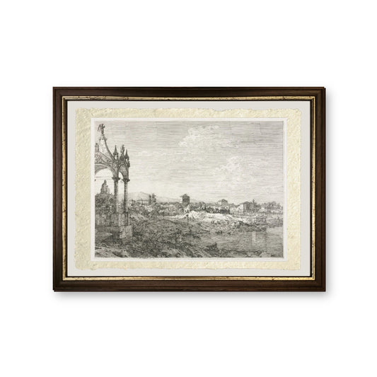 Il Sepolcro di un vescovo - Giovanni Antonio Canal detto Canaletto - riproduzione incorniciata