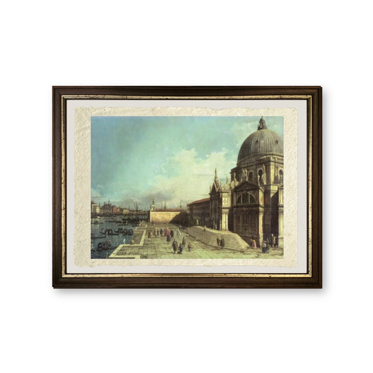Venezia con la Chiesa di Santa Maria della Salute - Giovanni Antonio Canal detto Canaletto - riproduzione incorniciata