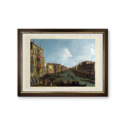 Una regata sul Canal Grande, 1735 - Giovanni Antonio Canal detto Canaletto - riproduzione incorniciata