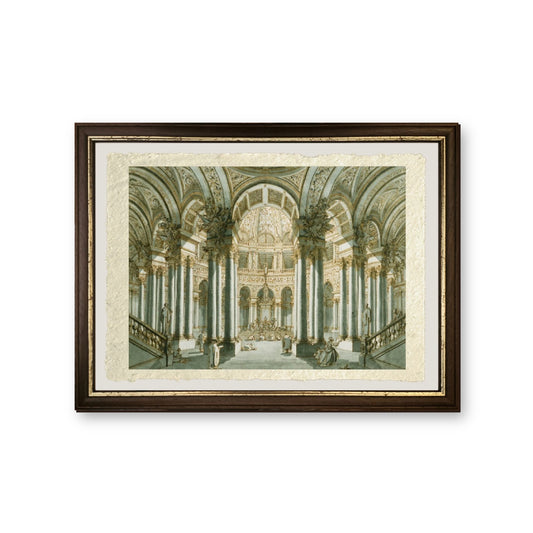 L'interno di una chiesa - Giovanni Antonio Canal detto Canaletto - riproduzione incorniciata
