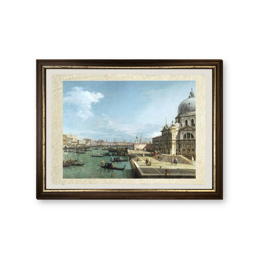 L'ingresso al Canal Grande e la chiesa di Santa Maria della Salute - Giovanni Antonio Canal detto Canaletto - riproduzione incorniciata