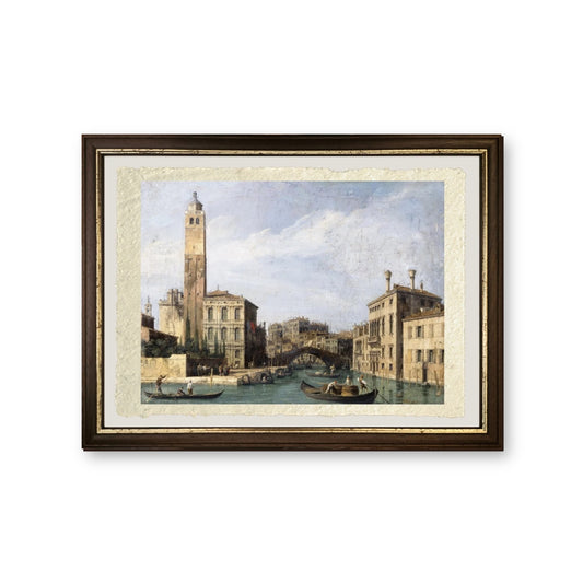 Il Canal Grande con San Geremia - Giovanni Antonio Canal detto Canaletto - riproduzione incorniciata