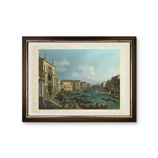 Una regata sul Canal Grande, 1740 - Giovanni Antonio Canal detto Canaletto - riproduzione incorniciata