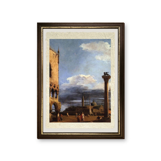La Piazzetta verso San Giorgio Maggiore - Giovanni Antonio Canal detto Canaletto - riproduzione incorniciata