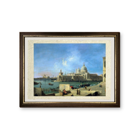 Veduta della Salute dall'ingresso del Canal Grande - Giovanni Antonio Canal detto Canaletto - riproduzione incorniciata