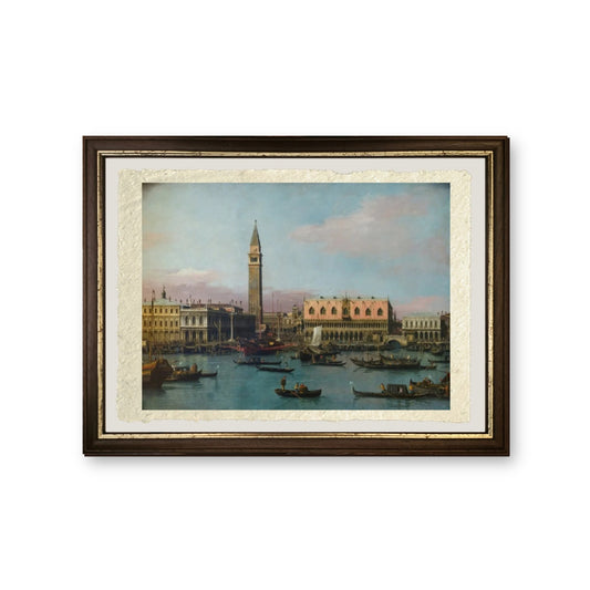 Piazzetta e Riva degli Schiavoni - Giovanni Antonio Canal detto Canaletto - riproduzione incorniciata