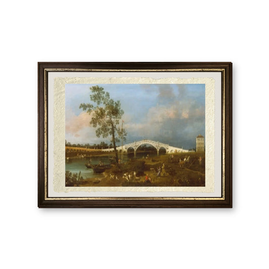 Vecchio Ponte di Walton - Giovanni Antonio Canal detto Canaletto - riproduzione incorniciata