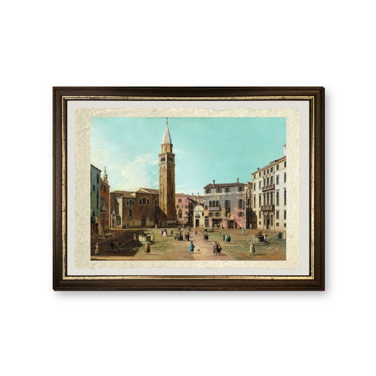 Campo Sant'Angelo, Venezia - Giovanni Antonio Canal detto Canaletto - riproduzione incorniciata