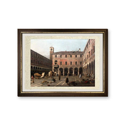 Campo di Rialto - Giovanni Antonio Canal detto Canaletto - riproduzione incorniciata
