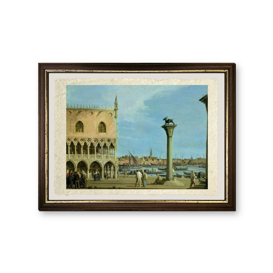 La Piazzetta di San Marco guardando a sud - Giovanni Antonio Canal detto Canaletto - riproduzione incorniciata