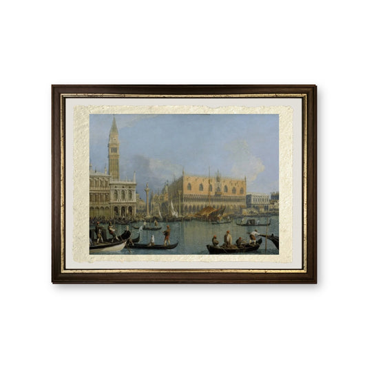 Veduta del Palazzo Ducale a Venezia - Giovanni Antonio Canal detto Canaletto - riproduzione incorniciata