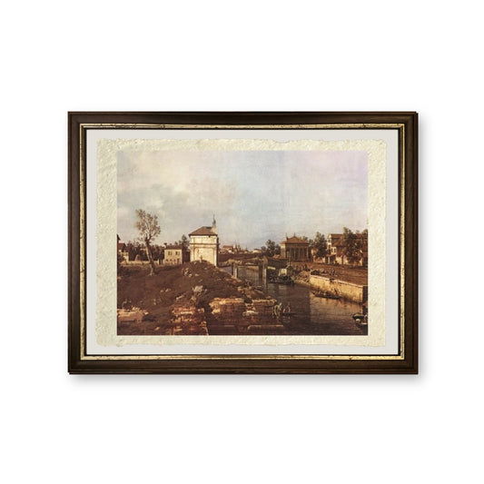 Il Canale del Brenta a Padova - Giovanni Antonio Canal detto Canaletto - riproduzione incorniciata