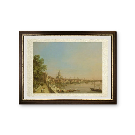 Il Tamigi dalla Terrazza di Somerset House - Giovanni Antonio Canal detto Canaletto - riproduzione incorniciata