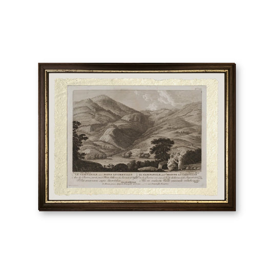 L'Anc. Mons Lucretilis (n. VIII) - Jakob-Philipp Hackert - riproduzione incorniciata