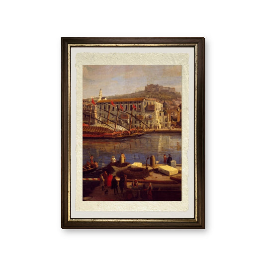 Veduta di Napoli - Gaspare Vanvitelli - Gaspar van Wittel - riproduzione incorniciata
