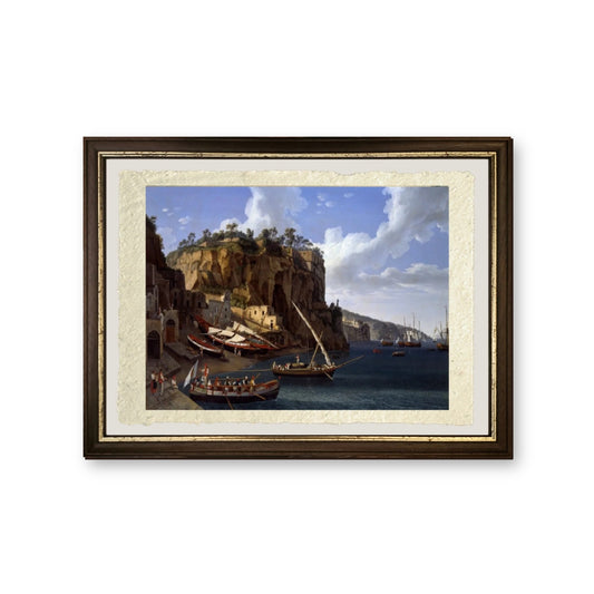 Vista della Piccola Marina a Sorrento - Jakob-Philipp Hackert - riproduzione incorniciata