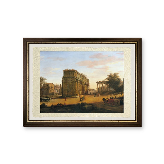 Arco di Settimio Severo a Roma (dettaglio) - Gaspare Vanvitelli - Gaspar van Wittel - riproduzione incorniciata