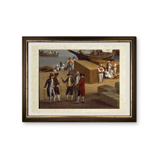 Veduta del porto di Messina in Sicilia  - Jakob-Philipp Hackert - riproduzione incorniciata