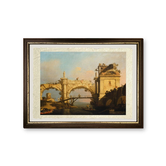 Un capriccio di un'arcata rinascimentale in rovina - Giovanni Antonio Canal detto Canaletto - riproduzione incorniciata