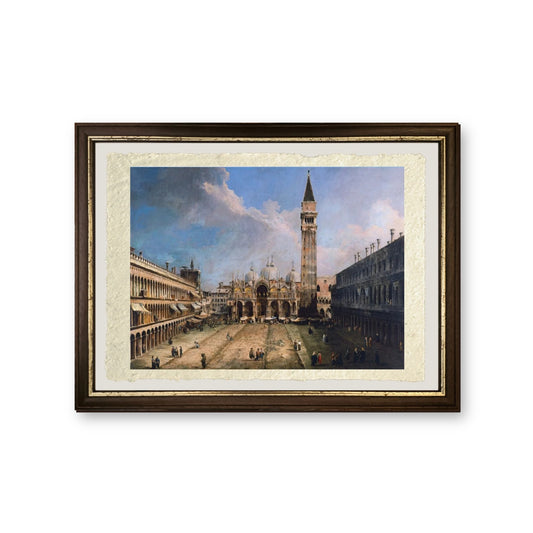 Piazza San Marco a Venezia, 1723 - Giovanni Antonio Canal detto Canaletto - riproduzione incorniciata