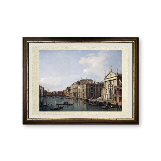 Il Canal Grande, Venezia, guardando a Sud-Est - Giovanni Antonio Canal detto Canaletto - riproduzione incorniciata