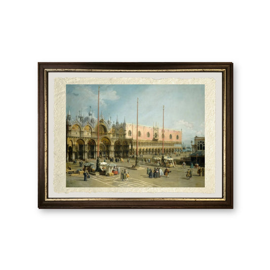 Piazza San Marco, Venezia - Giovanni Antonio Canal detto Canaletto - riproduzione incorniciata