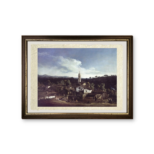 Vista di Gazzada vicino a Varese - Bernardo Bellotto - riproduzione incorniciata