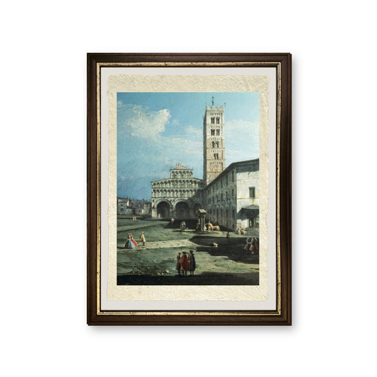 Piazza San Martino, Lucca - Bernardo Bellotto - riproduzione incorniciata
