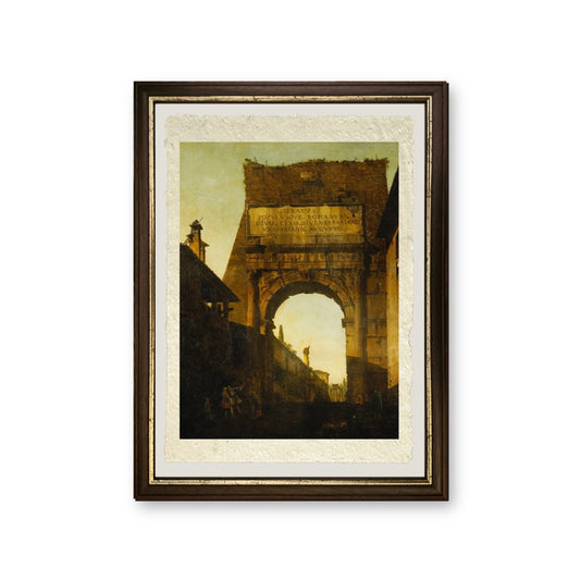 L'Arco di Tito, Roma - Bernardo Bellotto - riproduzione incorniciata