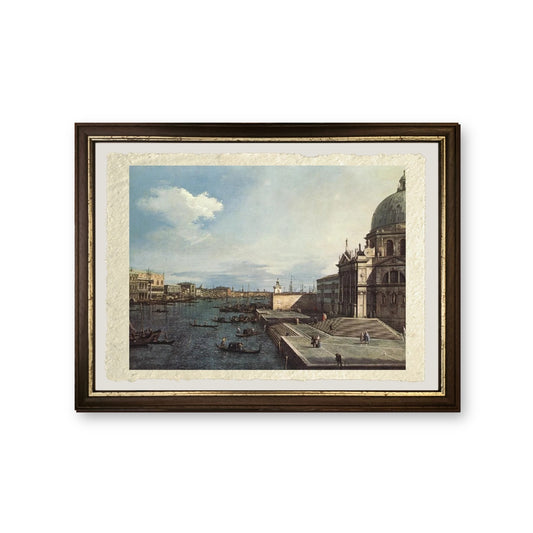 Il Canal Grande presso la Chiesa della Salute - Giovanni Antonio Canal detto Canaletto - riproduzione incorniciata