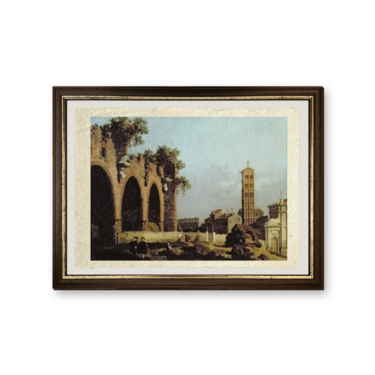 La Basilica di Massenzio - Giovanni Antonio Canal detto Canaletto - riproduzione incorniciata
