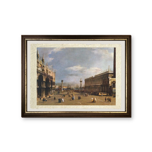 La Piazzetta - Giovanni Antonio Canal detto Canaletto - riproduzione incorniciata