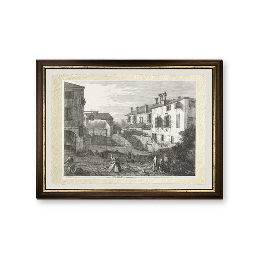 La chiusa del canale a Dolo - Giovanni Antonio Canal detto Canaletto - riproduzione incorniciata