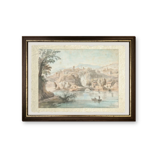 Paesaggio a Tivoli - Gaspare Vanvitelli - Gaspar van Wittel - riproduzione incorniciata
