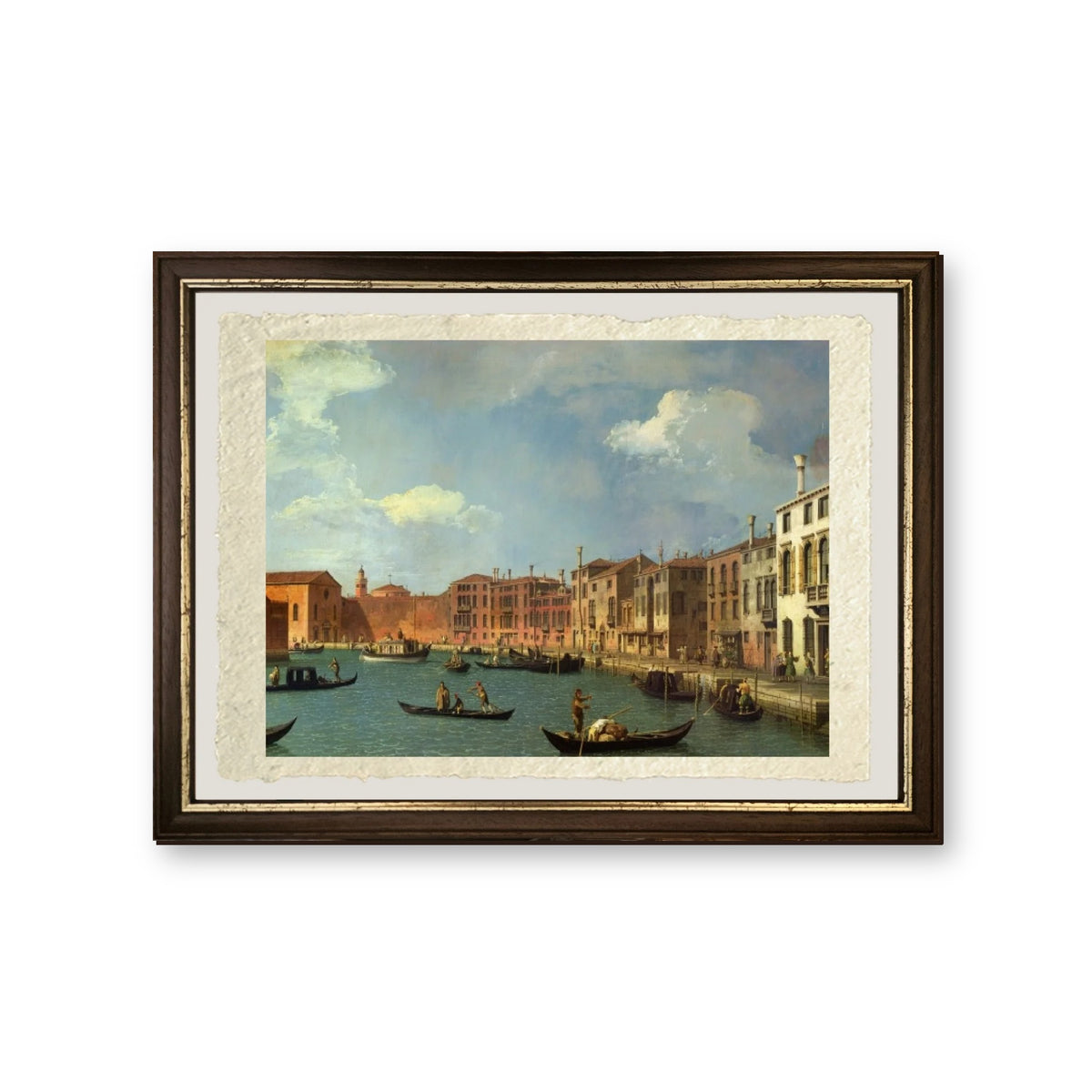 Veduta del canale di Santa Chiara - Giovanni Antonio Canal detto Canaletto - riproduzione incorniciata