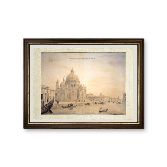 Chiesa della Salute, Canal Grande, Venezia - Gaspare Vanvitelli - Gaspar van Wittel - riproduzione incorniciata