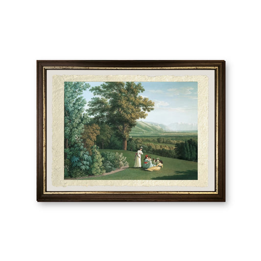 Giardino inglese al Palazzo di Caserta - Jakob-Philipp Hackert - riproduzione incorniciata