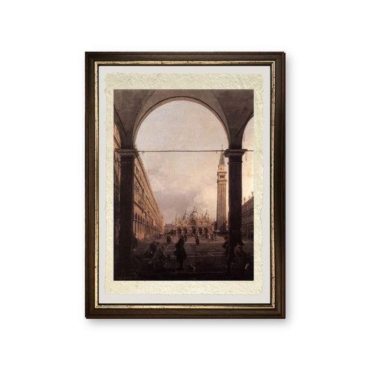 Piazza San Marco vista da nord-ovest - Giovanni Antonio Canal detto Canaletto - riproduzione incorniciata