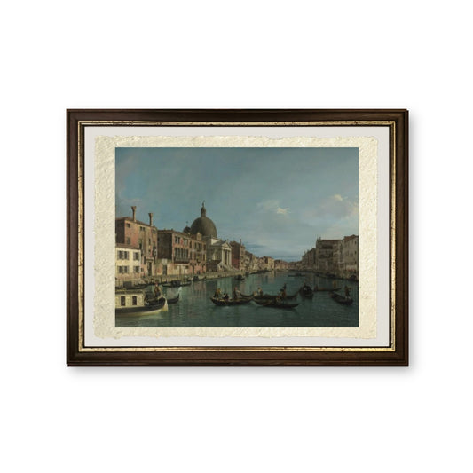 Venezia - Il Canal Grande con S. Simeone Piccolo - Giovanni Antonio Canal detto Canaletto - riproduzione incorniciata
