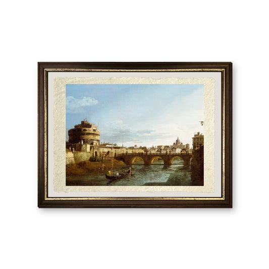Una vista di Roma verso ovest - Bernardo Bellotto - riproduzione incorniciata