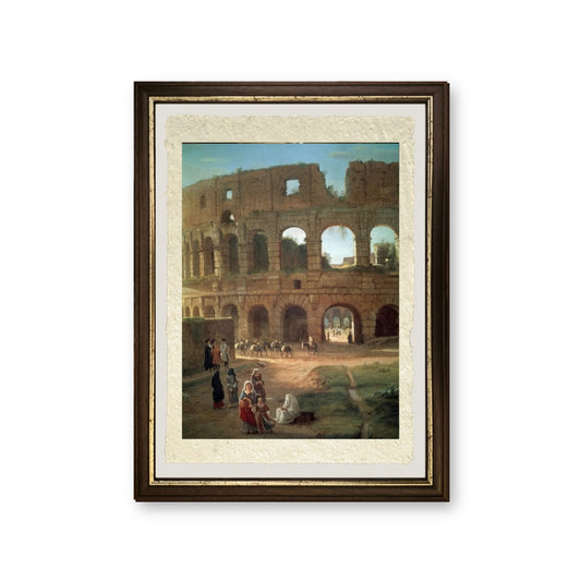 Il Colosseo (dettaglio) - Gaspare Vanvitelli - Gaspar van Wittel - riproduzione incorniciata