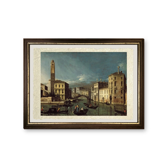 Scena di canale, Venezia - Giovanni Antonio Canal detto Canaletto - riproduzione incorniciata