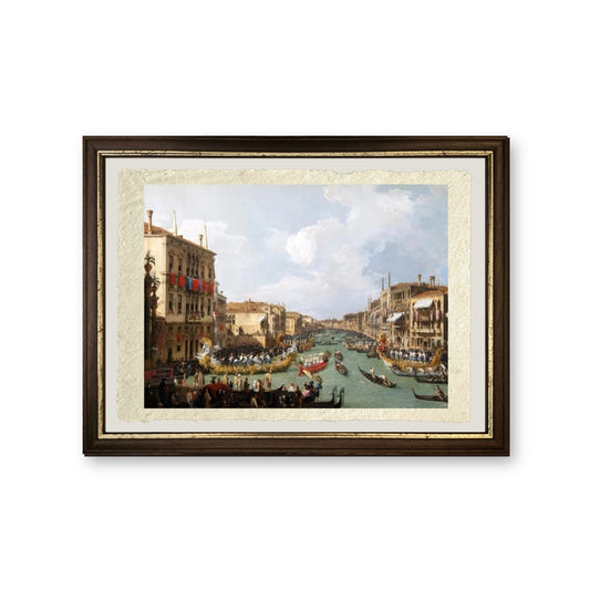La Regata sul Canal Grande - Giovanni Antonio Canal detto Canaletto - riproduzione incorniciata