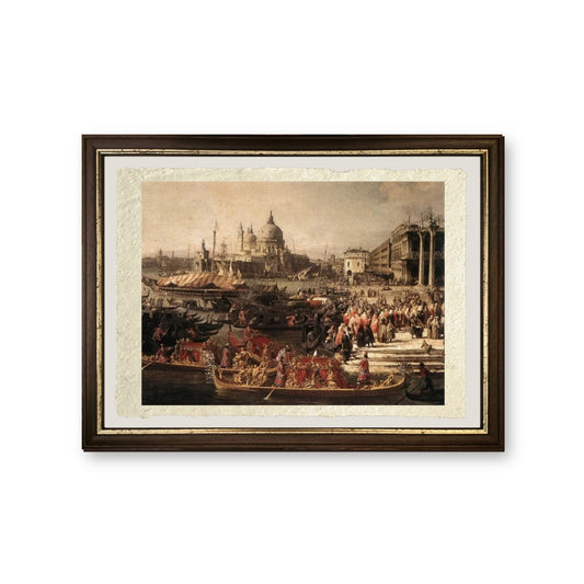 Arrivo dell'ambasciatore francese a Venezia - Giovanni Antonio Canal detto Canaletto - riproduzione incorniciata