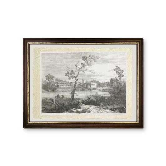 Veduta di Burano - Giovanni Antonio Canal detto Canaletto - riproduzione incorniciata