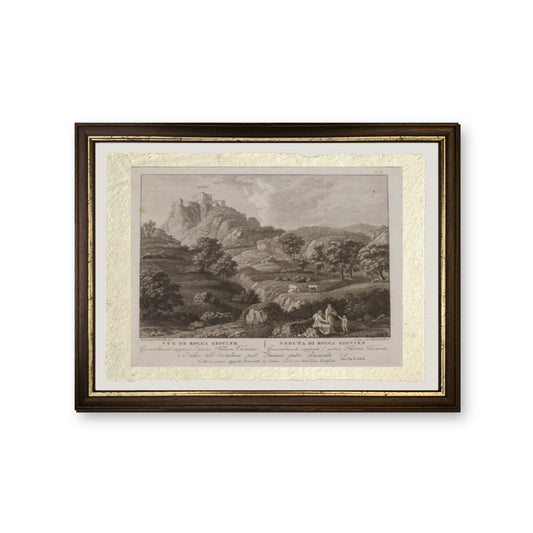 Vue de Rocca Giovine (no. V) - Jakob-Philipp Hackert - riproduzione incorniciata