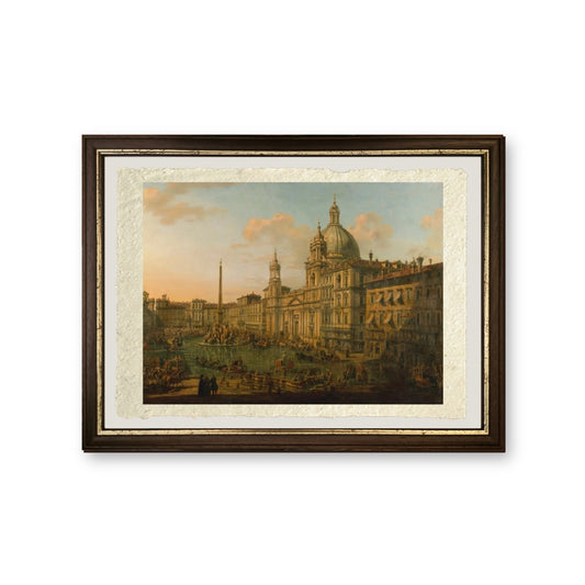 Piazza Navona a Roma - Bernardo Bellotto - riproduzione incorniciata