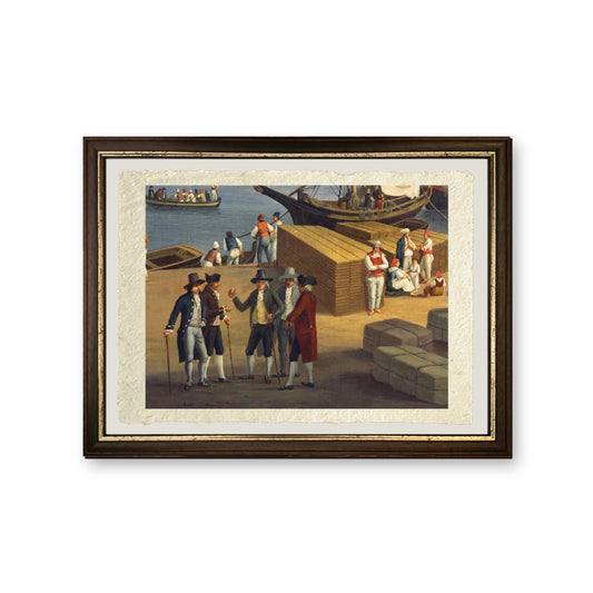 Dettaglio della Veduta del Porto di Messina dal Palazzo del Senato - Jakob-Philipp Hackert - riproduzione incorniciata